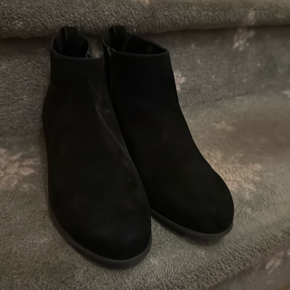 Aerosoles Women's Black Suede Spencer Boots Size 8.5 Wide